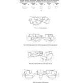 Narożna modułowa sofa materiałowa Maricao