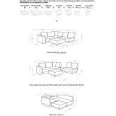 Narożna modułowa sofa materiałowa Maricao