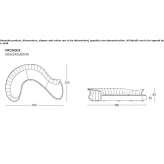 Zakrzywiona 3-osobowa sofa Derma