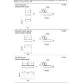 Sofa materiałowa segmentowa z szezlongiem Metuchen