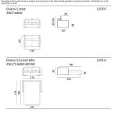 Sofa rozkładana materiałowa z zagłówkiem Itapira