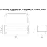 Sofa materiałowa 3-osobowa Kunzing