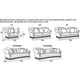 Sofa materiałowa 2-osobowa Renens