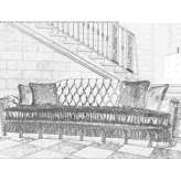 Quilted 4-seater sofa Osypenko