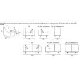 Sofa materiałowa 3-osobowa Ascha