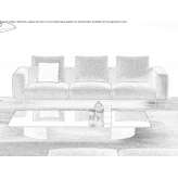 4-seater fabric sofa Milazzo