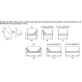 Sofa materiałowa 3-osobowa z szezlongiem Newcomb