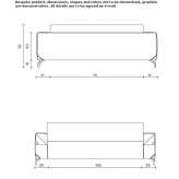 3-seater fabric sofa Ustek