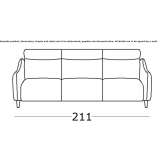 Sofa with electric drive, headrest and footrest Waidring