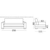 Sofa 3-osobowa tapicerowana Hociungi