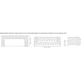 Quilted 2-seater fabric sofa Hemsedal