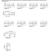 Sofa materiałowa 3-osobowa z szezlongiem Eastvale