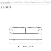 2-seater fabric sofa Tarrant