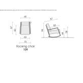 Rocking chair with armrests Orlova