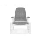Fabric armchair with armrests Guabito