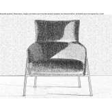 Fabric armchair with armrests Tueri