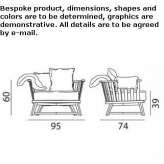 Fotel materiałowy z podłokietnikami Propata