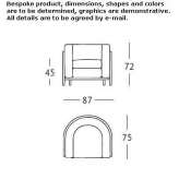 Upholstered armchair with removable cover Cesa