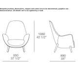 Fabric upholstered armchair with armrests Mankato