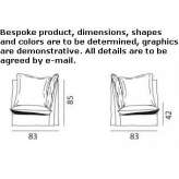 Narożny modułowy fotel z tkaniny Cavedine
