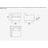 Corner modular fabric armchair Cuaxuxpa