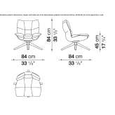 Swivel chair on trestles Svidnik