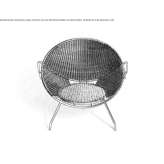 Woven wicker armchair with armrests Alfafara