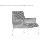 Fabric armchair with armrests Varmo