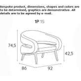 Armchair with armrests Sycow