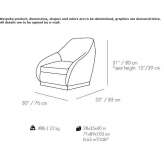 Fabric armchair with armrests Dziwnow