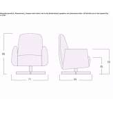 Swivel armchair Renmark