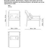 Fabric upholstered armchair with armrests Begles