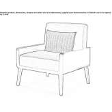 Fabric armchair with armrests Dunwoody