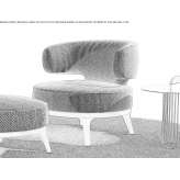 Fabric armchair with armrests Unhost