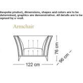 Fotel tapicerowany pikowany z podłokietnikami Osoyoos
