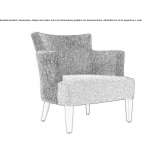 Fabric armchair with armrests Buxted