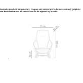 Fotel materiałowy z podłokietnikami Auggen