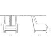 Fotel materiałowy z podłokietnikami Horice