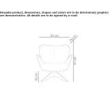 Obrotowy fotel materiałowy z podłokietnikami Wyoming