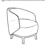 Upholstered metal armchair with armrests Mospyne