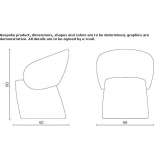 Fabric armchair with armrests Stock