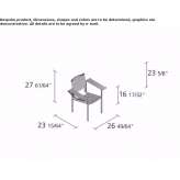 Stackable chair with armrests, made of steel and PVC Luynes