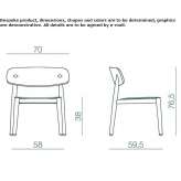 Drewniane krzesło ze zintegrowaną poduszką Wymiarki