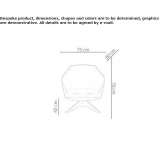 Fotel materiałowy na kozłach z podłokietnikami Auggen