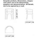 Maple armchair with armrests Orsogna