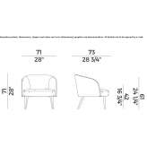Fotel materiałowy z podłokietnikami Zelesice