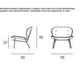 Ash armchair with integrated cushion Sturkoe