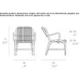 Rattan armchair with armrests Anduze