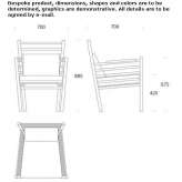 Ash armchair with armrests Ternengo