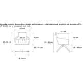 Fotel obrotowy z 4-ramienną podstawą Louros